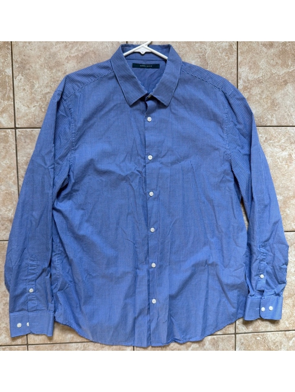 XL - Men - Perry Ellis Blue Long Sleeve Dress Shirt